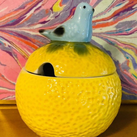 Anthropologie Other - Anthropologie rare lemon bird sugar bowl rare